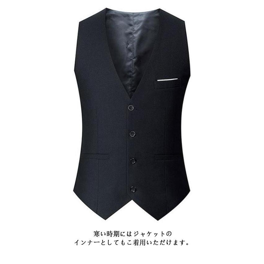 フォーマル 通勤 スーツベスト ベスト トップス 無地 メンズ パーティー スーツ ビジネス 結婚式 出張 カジュアル ベスト チョッキ ノースリーブ | ブランド登録なし | 08