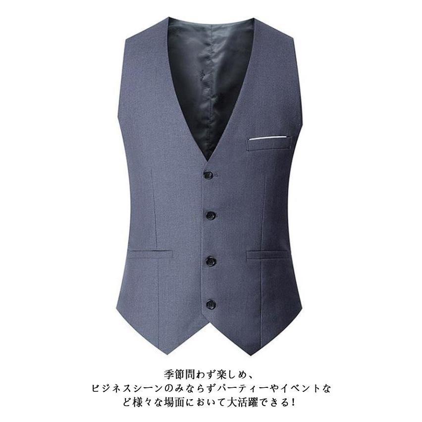 フォーマル 通勤 スーツベスト ベスト トップス 無地 メンズ パーティー スーツ ビジネス 結婚式 出張 カジュアル ベスト チョッキ ノースリーブ | ブランド登録なし | 09