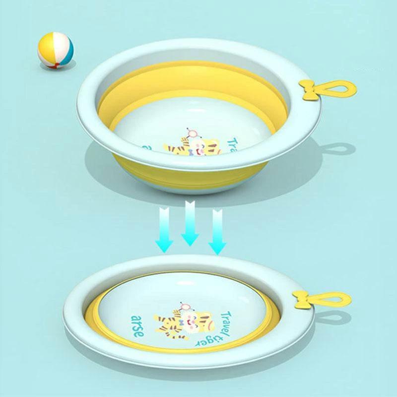 洗面器 手桶 湯桶 子供用 ベビー キッズ バス用品 桶 洗濯桶 お風呂グッズ 赤ちゃん 女の子 男の子 折り畳み 使いやすい 出産祝い 入園祝い 可愛い 軽い | ブランド登録なし | 07