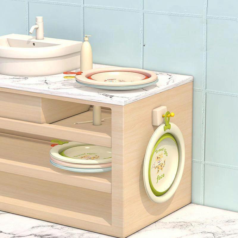 洗面器 手桶 湯桶 子供用 ベビー キッズ バス用品 桶 洗濯桶 お風呂グッズ 赤ちゃん 女の子 男の子 折り畳み 使いやすい 出産祝い 入園祝い 可愛い 軽い | ブランド登録なし | 08
