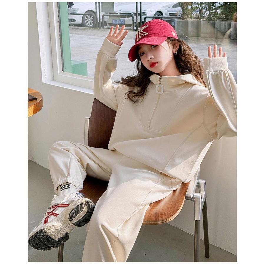 子供服 上下 セットアップ 女の子 スポーツウェア ガールズ パーカー ロングパンツ ルームウェア ジャージ 女児 長袖 普段着 春秋冬 ジュニア服 ジュアル |  | 12