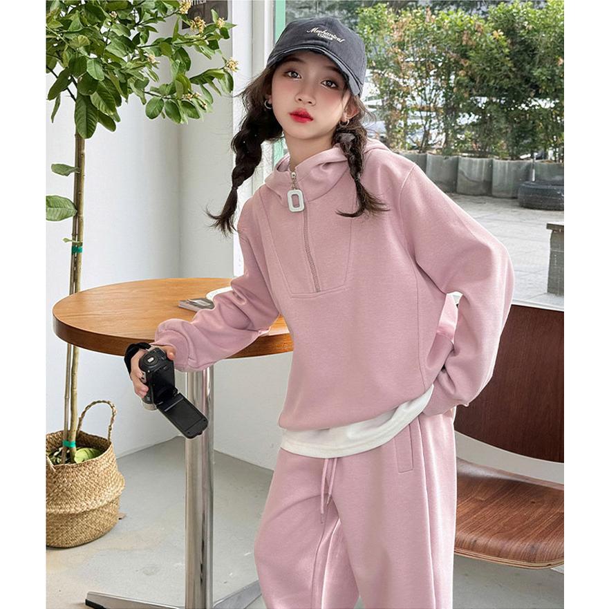 子供服 上下 セットアップ 女の子 スポーツウェア ガールズ パーカー ロングパンツ ルームウェア ジャージ 女児 長袖 普段着 春秋冬 ジュニア服 ジュアル |  | 02