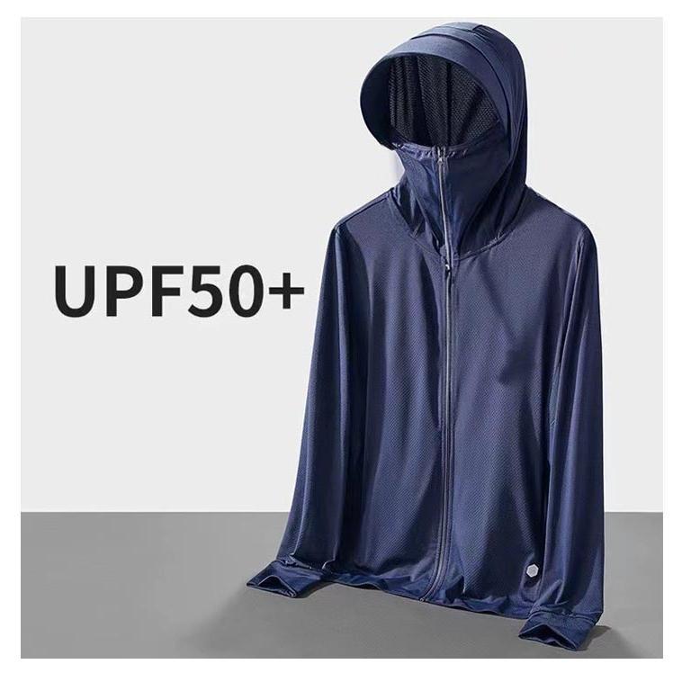 ラッシュガード メンズ パーカー UVカット 長袖 薄手 ジップアップ 接触冷感 軽量 涼感素材 速乾 吸汗 通気性 日焼け対策 ライトアウター トッ | ブランド登録なし | 14