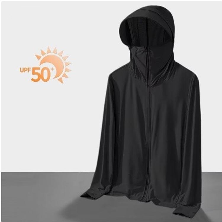 ラッシュガード メンズ パーカー UVカット 長袖 薄手 ジップアップ 接触冷感 軽量 涼感素材 速乾 吸汗 通気性 日焼け対策 ライトアウター トッ | ブランド登録なし | 02