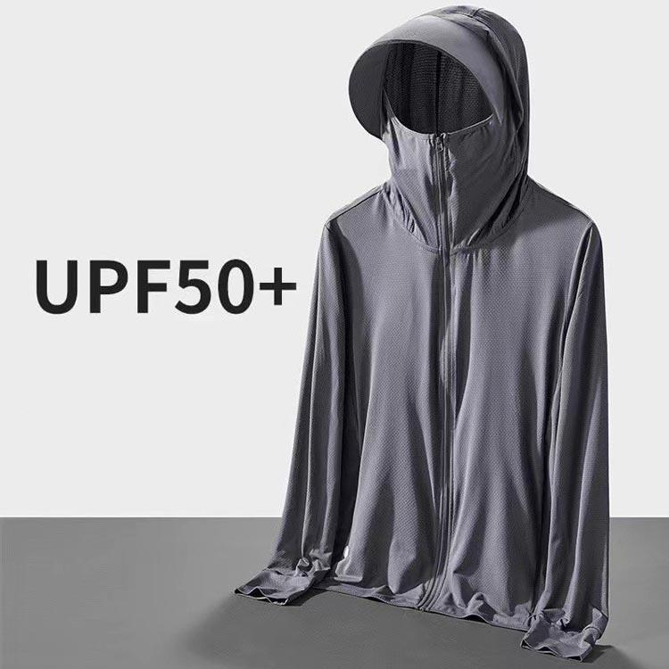 ラッシュガード メンズ パーカー UVカット 長袖 薄手 ジップアップ 接触冷感 軽量 涼感素材 速乾 吸汗 通気性 日焼け対策 ライトアウター トッ | ブランド登録なし | 04