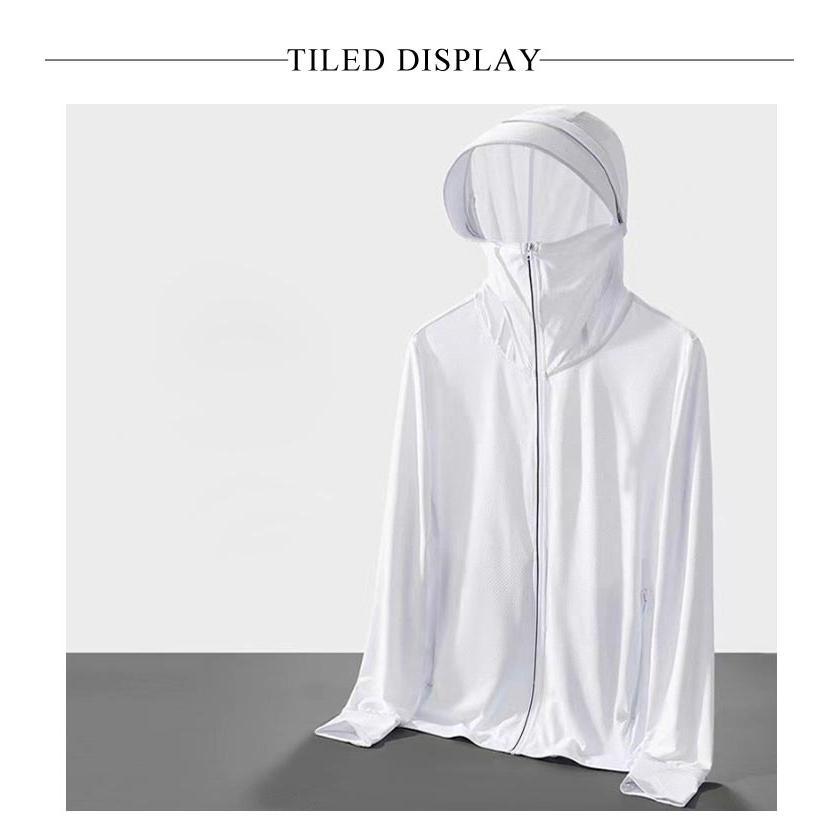 ラッシュガード メンズ パーカー UVカット 長袖 薄手 ジップアップ 接触冷感 軽量 涼感素材 速乾 吸汗 通気性 日焼け対策 ライトアウター トッ | ブランド登録なし | 08