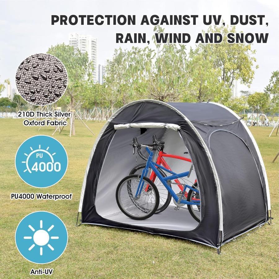 créer 自転車ガレージ サイクルテント　黒 230x160x175cm 高品質版 自転車カバーでお馴染み】creer 高い 防水、耐風、UV