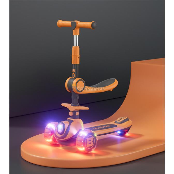 キックボード 子供用 折りたたみ式 シートハンドル付き キックスケーター LED 光るタイヤ 4階段調節可能 誕生日 プレゼント |  | 19