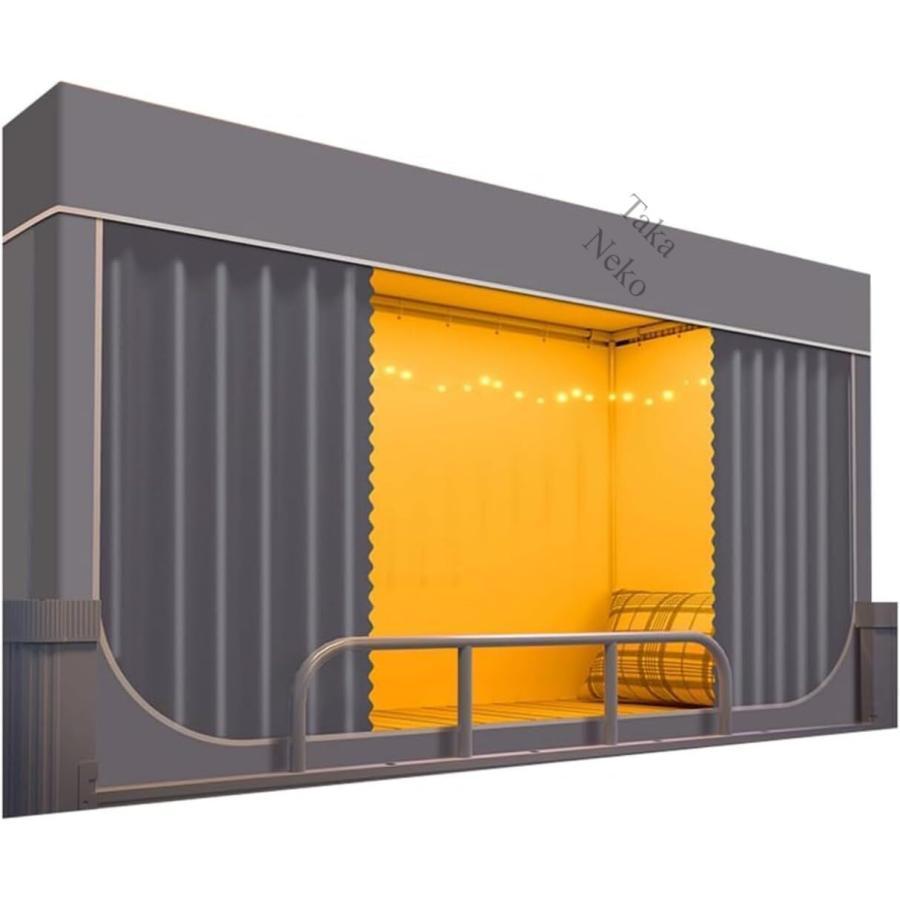 室内テント ベッドテント 蚊帳 一人用 プライバシーテント 2段ベッド カーテン 防音 防蚊 防虫 防塵 遮光 通気性 多機能 学生寮 寝室 キャンプ 家庭用 組み立て | 