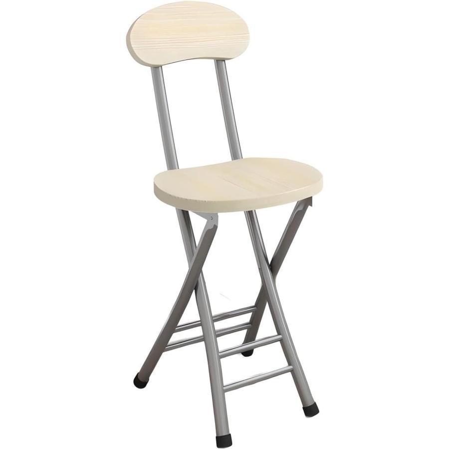 折りたたみ椅子 カウンターチェア 木製 スチール ハイチェア 足置き付き バーチェア ハイスツール ダイニングチェア パイプ椅子 チェア 椅子 朝食 喫茶店 軽量 | ブランド登録なし | 15