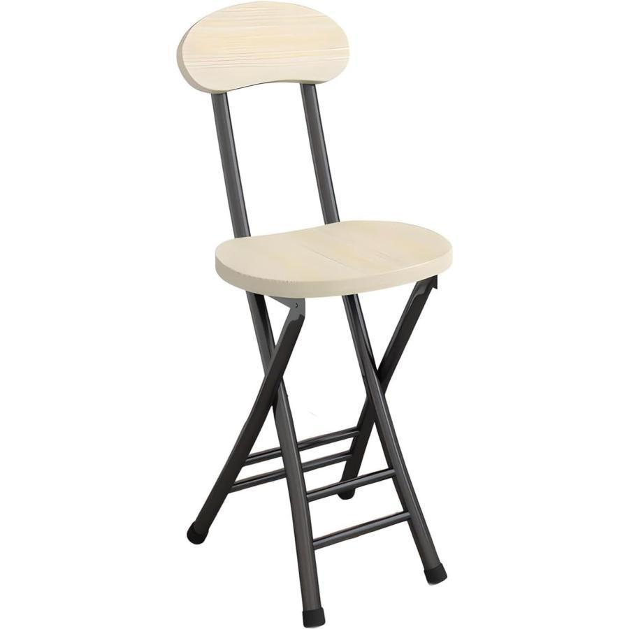 折りたたみ椅子 カウンターチェア 木製 スチール ハイチェア 足置き付き バーチェア ハイスツール ダイニングチェア パイプ椅子 チェア 椅子 朝食 喫茶店 軽量 | ブランド登録なし | 16