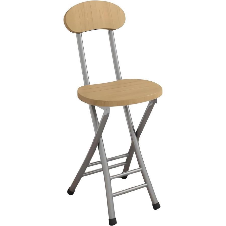 折りたたみ椅子 カウンターチェア 木製 スチール ハイチェア 足置き付き バーチェア ハイスツール ダイニングチェア パイプ椅子 チェア 椅子 朝食 喫茶店 軽量 | ブランド登録なし | 18