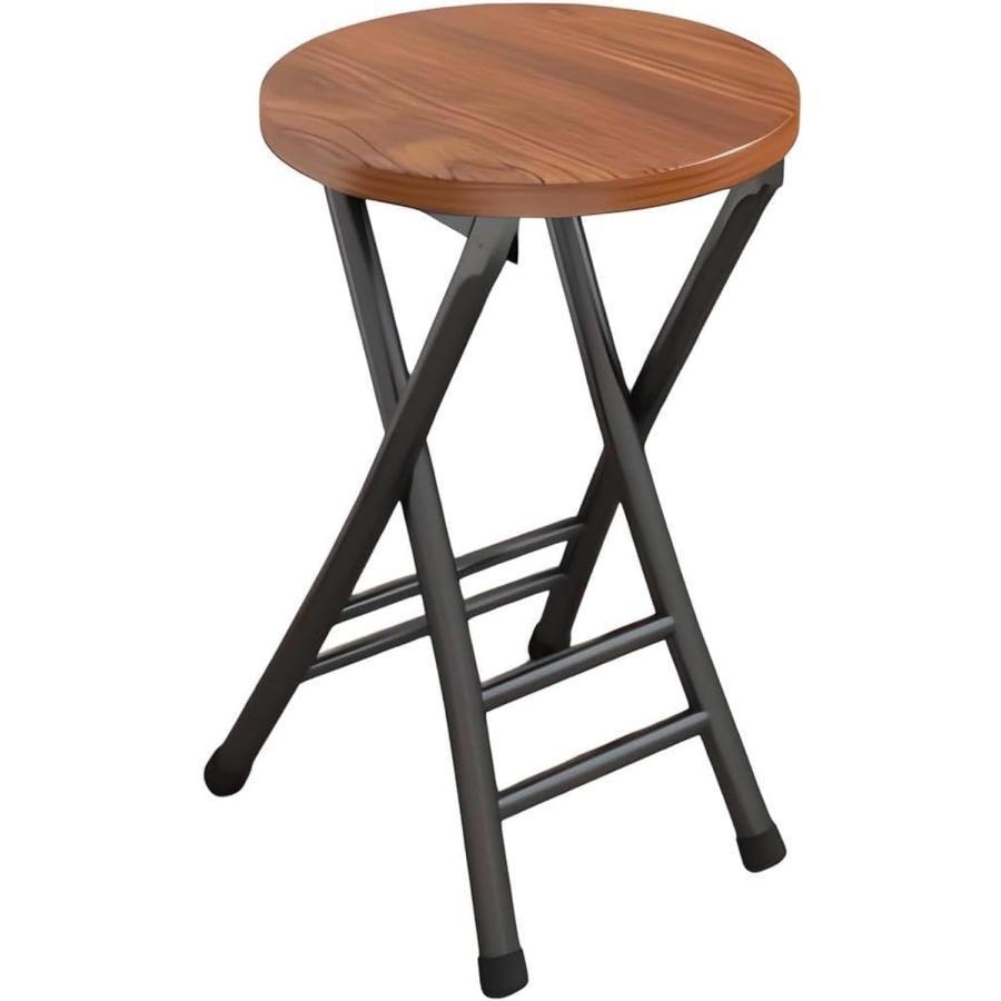 折りたたみ椅子 カウンターチェア 木製 スチール ハイチェア 足置き付き バーチェア ハイスツール ダイニングチェア パイプ椅子 チェア 椅子 朝食 喫茶店 軽量 | ブランド登録なし | 03