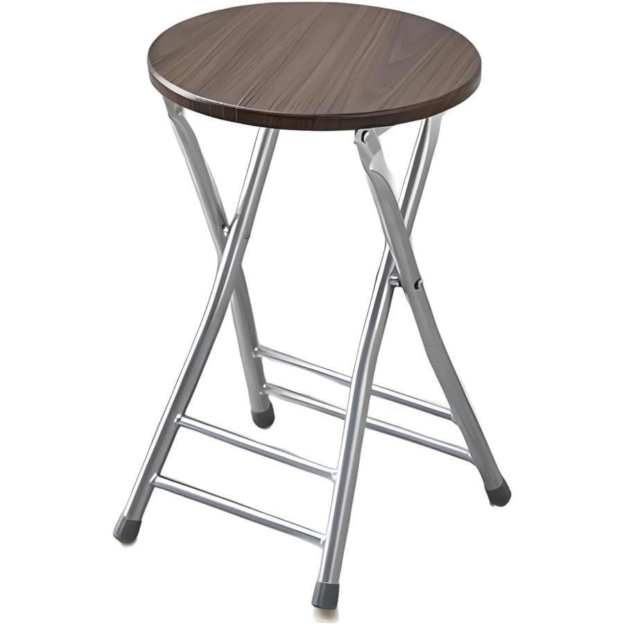 折りたたみ椅子 カウンターチェア 木製 スチール ハイチェア 足置き付き バーチェア ハイスツール ダイニングチェア パイプ椅子 チェア 椅子 朝食 喫茶店 軽量 | ブランド登録なし | 04