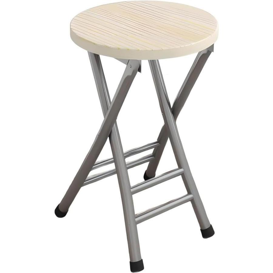 折りたたみ椅子 カウンターチェア 木製 スチール ハイチェア 足置き付き バーチェア ハイスツール ダイニングチェア パイプ椅子 チェア 椅子 朝食 喫茶店 軽量 | ブランド登録なし | 05