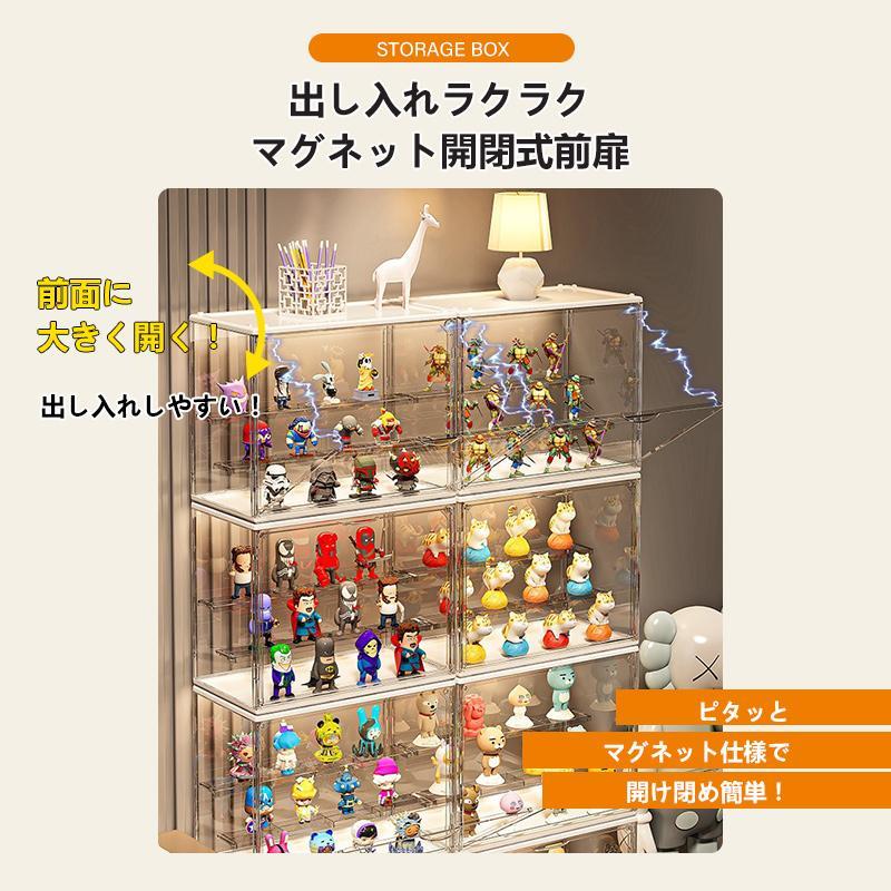 フィギュアケース 収納 コレクションケース コレクション ボックス クリアケース 透明展示ケース 積み重ね可能 扉付き 組み立て式 透明 アクリル 送料無料 | ブランド登録なし | 06