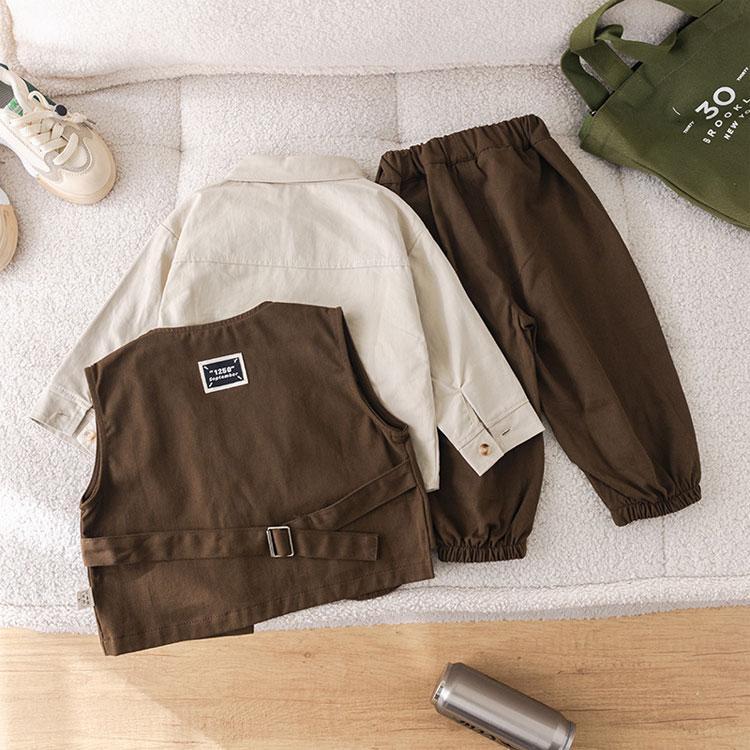 子供服 セットアップ 男の子 3点セット キッズ カジュアルスーツ 子供スーツ フォーマル ベビー 上下セット ベスト シャツ ズボン 男児 発表会 初節句 卒業式 |  | 04