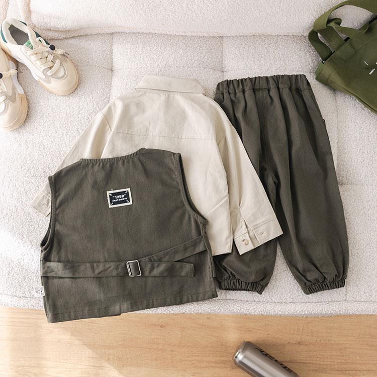 子供服 セットアップ 男の子 3点セット キッズ カジュアルスーツ 子供スーツ フォーマル ベビー 上下セット ベスト シャツ ズボン 男児 発表会 初節句 卒業式 |  | 05