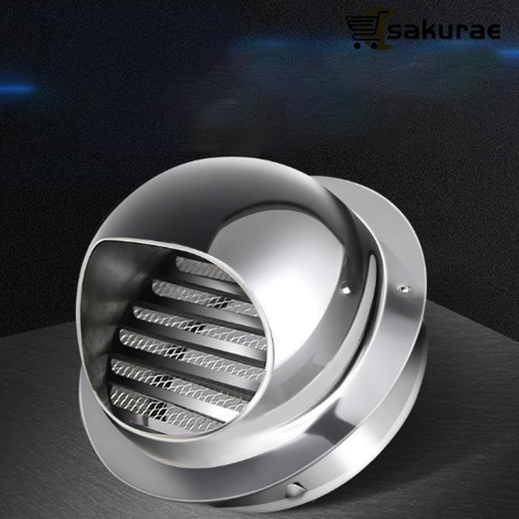 換気口カバー 通気口 丸型 フード付ガラリ 防虫網付 ステンレス製 吸気口 ダクト用 丸型 屋内 換気部品 自然換気用 ダクトホース接続 換気ホース接 |  | 01