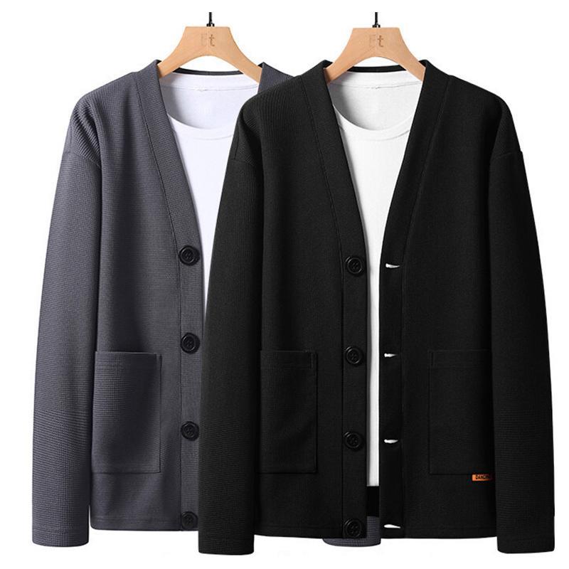 カーディガン メンズ 羽織り 前開き パーカー アウター トップス 長袖 通勤通学 ワッフル ジャケット カコイイ 薄手 洗える 春秋物 スウェット 春秋物 | ブランド登録なし | 14