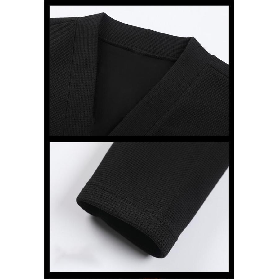 カーディガン メンズ 羽織り 前開き パーカー アウター トップス 長袖 通勤通学 ワッフル ジャケット カコイイ 薄手 洗える 春秋物 スウェット 春秋物 | ブランド登録なし | 15