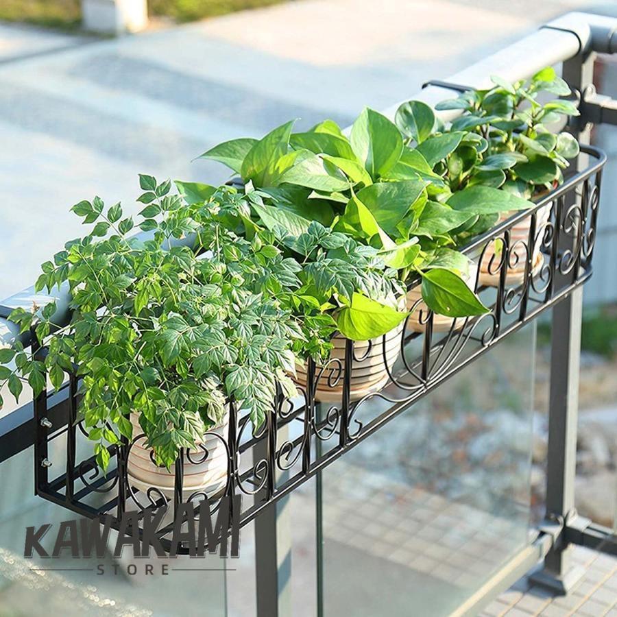 ベランダ プランター 花台 プラントホルダー おしゃれ 吊り下げ 植木鉢 引っ掛け プランター棚 植木鉢スタン フック付きの鉄製 ド フック幅可調整 レールプラン | ブランド登録なし | 06