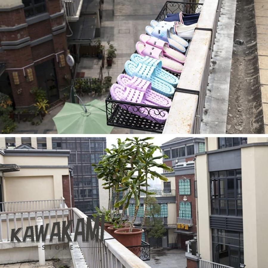 ベランダ プランター 花台 プラントホルダー おしゃれ 吊り下げ 植木鉢 引っ掛け プランター棚 植木鉢スタン フック付きの鉄製 ド フック幅可調整 レールプラン | ブランド登録なし | 07