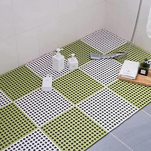 お風呂マット 滑り止め 大判 浴室マット すべりどめ 床 シート 風呂用すのこ 洗い場マット DIYマット 抗菌速乾 無臭 転倒防止 介護用 柔軟快適 (12枚 ホウイト | ブランド登録なし | 13