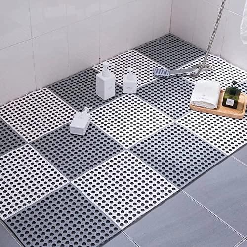 お風呂マット 滑り止め 大判 浴室マット すべりどめ 床 シート 風呂用すのこ 洗い場マット DIYマット 抗菌速乾 無臭 転倒防止 介護用 柔軟快適 (12枚 ホウイト | ブランド登録なし | 14