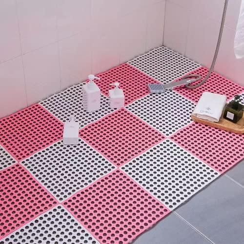 お風呂マット 滑り止め 大判 浴室マット すべりどめ 床 シート 風呂用すのこ 洗い場マット DIYマット 抗菌速乾 無臭 転倒防止 介護用 柔軟快適 (12枚 ホウイト | ブランド登録なし | 07