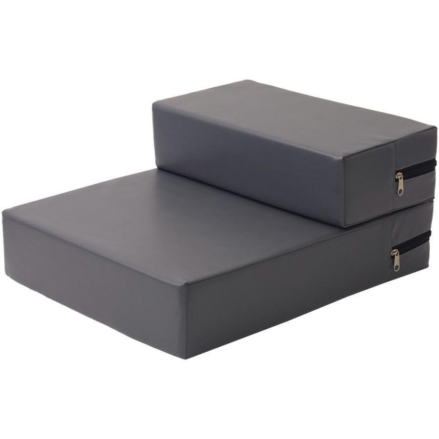 ドッグステップ 犬 2段 ソファー 階段 ドッグスロープ レザー 段差 増やせる ベッド ステップ ペット用ステップ 収納 犬用階段 踏み台 介護 | ブランド登録なし | 05