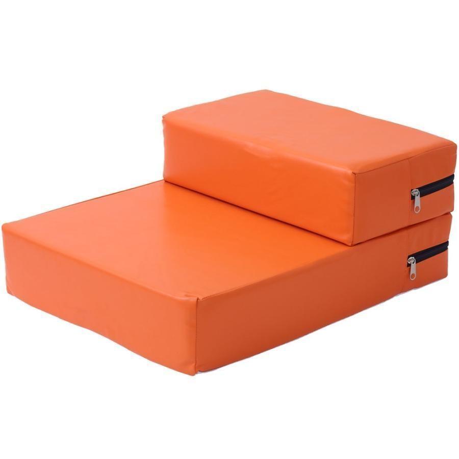 ドッグステップ 犬 2段 ソファー 階段 ドッグスロープ レザー 段差 増やせる ベッド ステップ ペット用ステップ 収納 犬用階段 踏み台 介護 | ブランド登録なし | 06