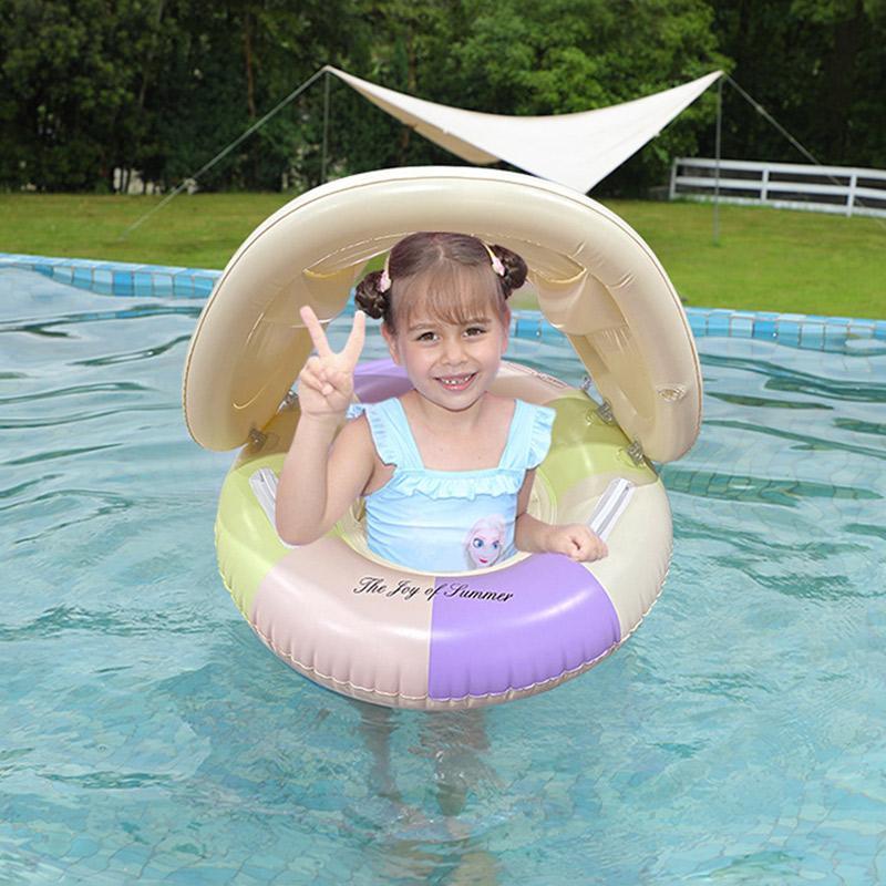 浮き輪 子供用 日よけ 赤ちゃん 浮輪 取っ手 おしゃれ 安い プール用品 海水浴 かわいい 夏 猛暑対策 浮具プール 水遊び 海水浴 ベビー用品 | ブランド登録なし | 11