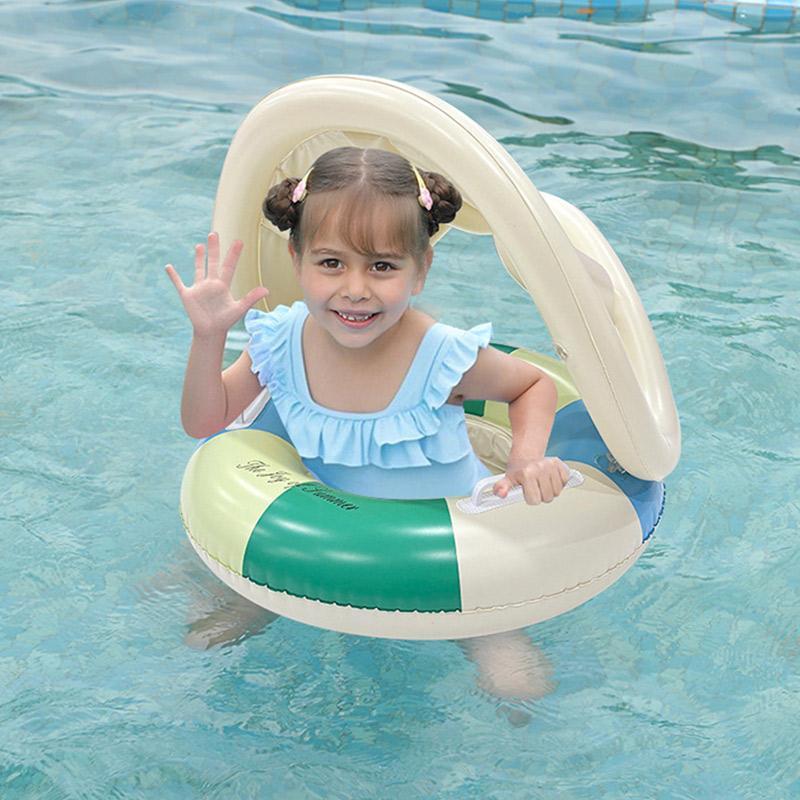 浮き輪 子供用 日よけ 赤ちゃん 浮輪 取っ手 おしゃれ 安い プール用品 海水浴 かわいい 夏 猛暑対策 浮具プール 水遊び 海水浴 ベビー用品 | ブランド登録なし | 09