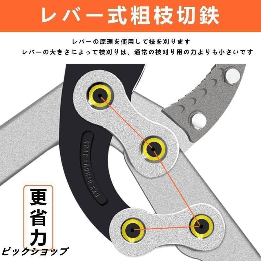 園芸用ばさみ 太枝切鋏 切断径55mm 強力型 剪定ばさみ テコ式伸縮長さ69-103cｍ 高枝切りバサミ 趣味の園芸用品 樹木の剪定が簡単にできる園芸鋏 |  | 06