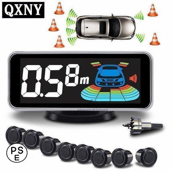 車 前後付 コーナー 6センサー クリアランスソナー 駐車補助 0.3-2m 液晶付 | ブランド登録なし