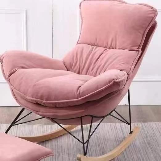 大きいロッキングチェア2点セット 北欧 リクライニングチェア 寝室