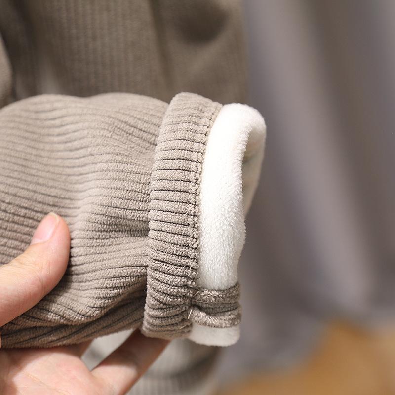 裏起毛パンツ 子供 子供服 男の子 女の子 コーデュロイ ロング丈 アウター 防寒 暖かい 厚手 カジュアル 可愛い 通園 通学 無地 ウエストゴム |  | 10