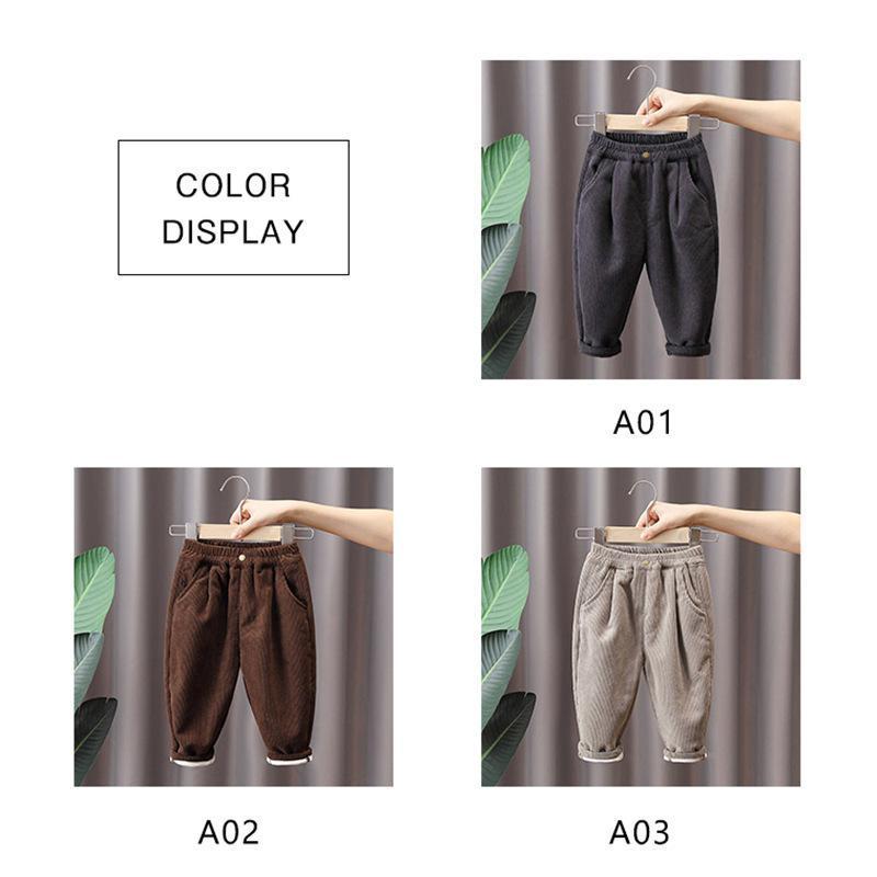 裏起毛パンツ 子供 子供服 男の子 女の子 コーデュロイ ロング丈 アウター 防寒 暖かい 厚手 カジュアル 可愛い 通園 通学 無地 ウエストゴム |  | 04