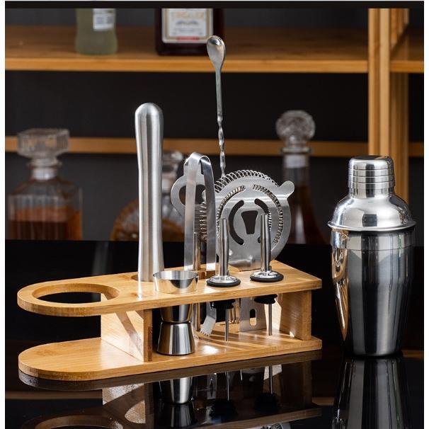 カクテルシェイカー 350ml/550ml/700ml/750ml バーテンダーカクテルセットシェーカーステンレス製カクテル道具業務用家庭用スタンド付き |  | 10