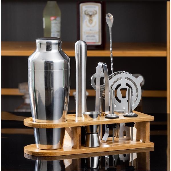カクテルシェイカー 350ml/550ml/700ml/750ml バーテンダーカクテルセットシェーカーステンレス製カクテル道具業務用家庭用スタンド付き |  | 11