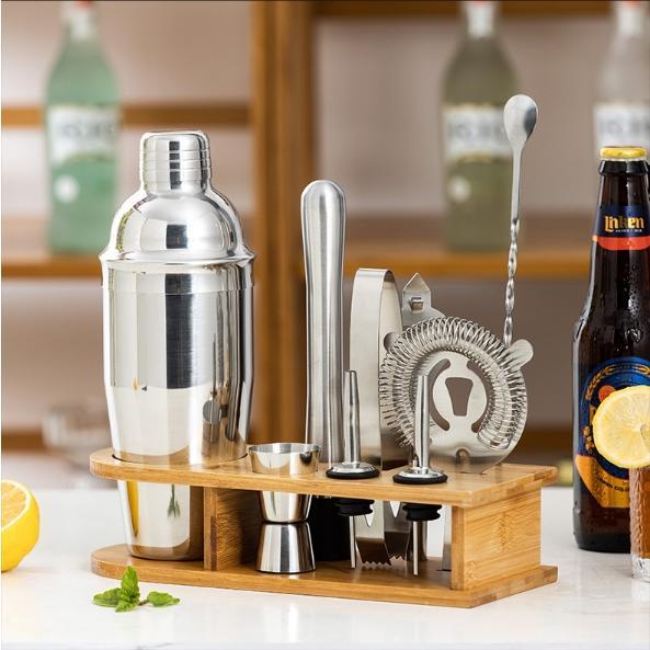 カクテルシェイカー 350ml/550ml/700ml/750ml バーテンダーカクテルセットシェーカーステンレス製カクテル道具業務用家庭用スタンド付き |  | 09