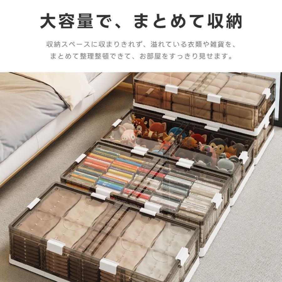 収納ボックス ベッド下ストレージコンテナ 折畳み キャスター付き 収納ケース 大容量 押入れ収納 組立簡単 積み重ね 衣装収納ボックス フタ付き zk-sn02 |  | 03