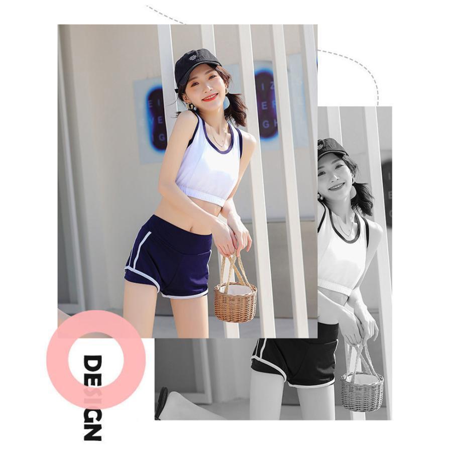 水着 レディース 体型カバー 高校生 中学生 3点セットプール スポーティー ママ 水着 ラッシュガード 韓国 女の子 10代 20代 30代 海 可愛い おしゃれ | ブランド登録なし | 10