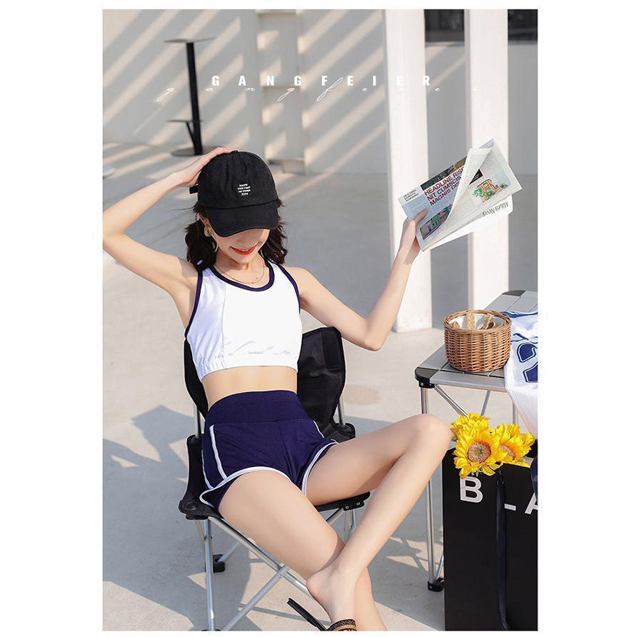 水着 レディース 体型カバー 高校生 中学生 3点セットプール スポーティー ママ 水着 ラッシュガード 韓国 女の子 10代 20代 30代 海 可愛い おしゃれ | ブランド登録なし | 12