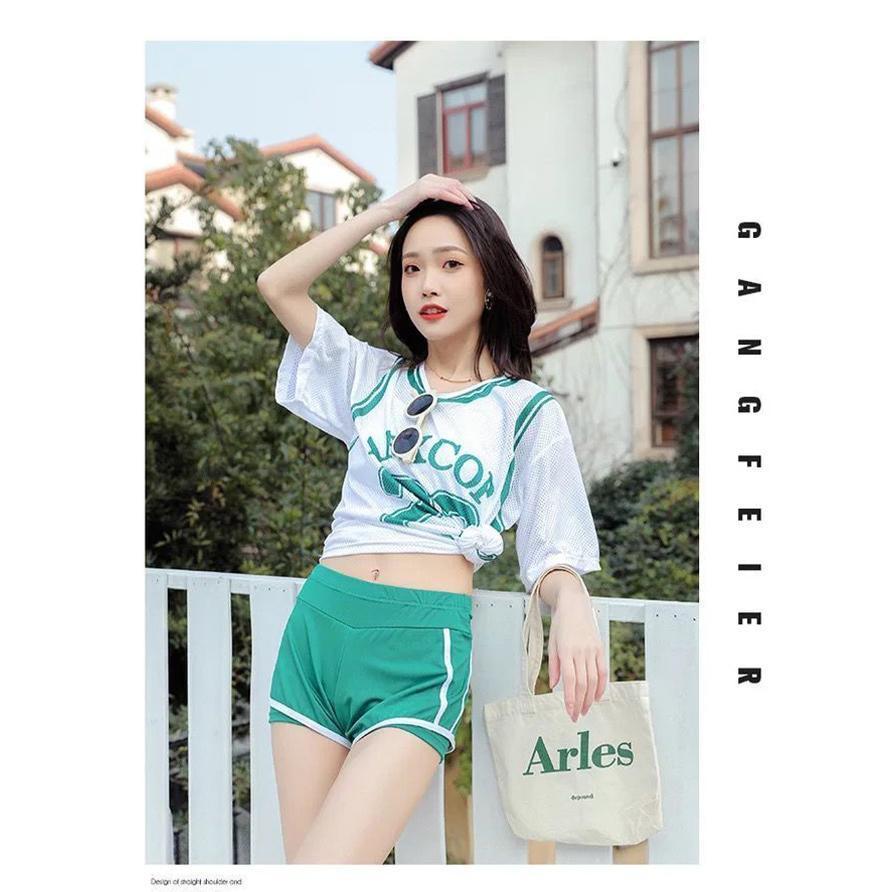 水着 レディース 体型カバー 高校生 中学生 3点セットプール スポーティー ママ 水着 ラッシュガード 韓国 女の子 10代 20代 30代 海 可愛い おしゃれ | ブランド登録なし | 16