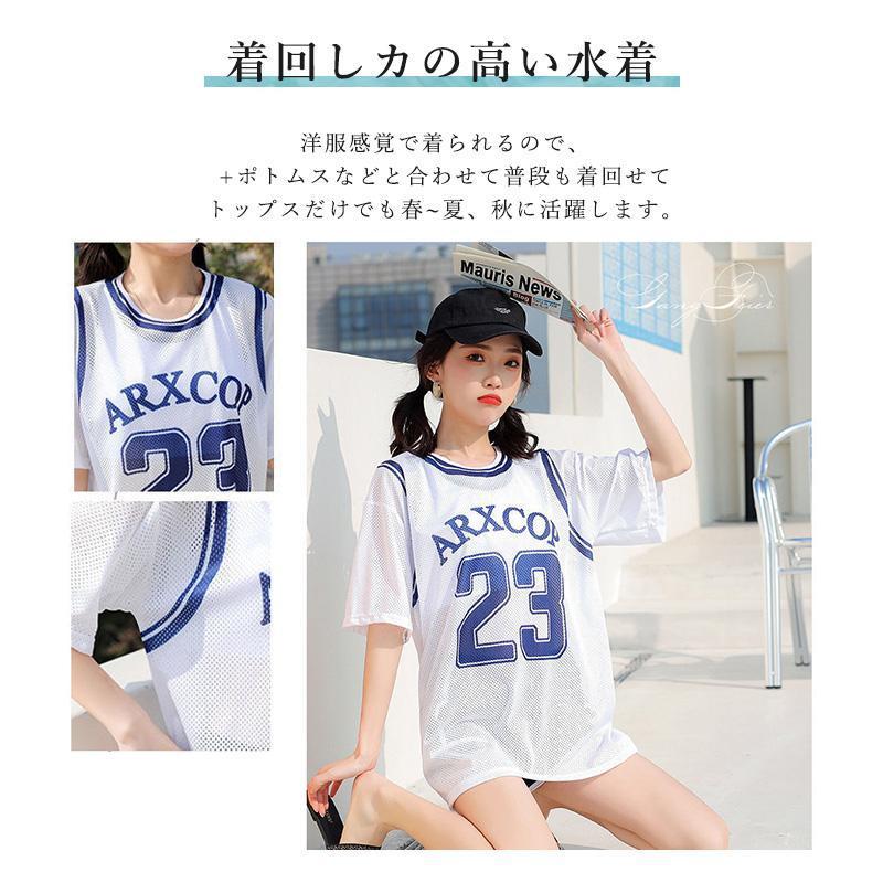 水着 レディース 体型カバー 高校生 中学生 3点セットプール スポーティー ママ 水着 ラッシュガード 韓国 女の子 10代 20代 30代 海 可愛い おしゃれ | ブランド登録なし | 08