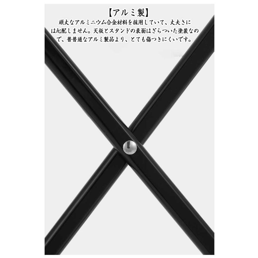折りたたみテーブル テーブル アルミ製 ロールテーブル コンパクト 軽量 耐荷重30kg 耐熱 折りたたみテーブル 収納袋付き キャンプ テーブル ア | ブランド登録なし | 10