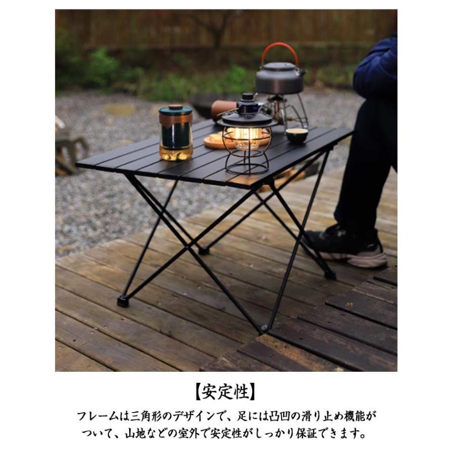 折りたたみテーブル テーブル アルミ製 ロールテーブル コンパクト 軽量 耐荷重30kg 耐熱 折りたたみテーブル 収納袋付き キャンプ テーブル ア | ブランド登録なし | 13