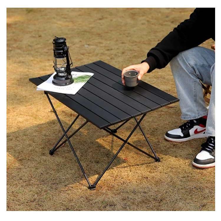 折りたたみテーブル テーブル アルミ製 ロールテーブル コンパクト 軽量 耐荷重30kg 耐熱 折りたたみテーブル 収納袋付き キャンプ テーブル ア | ブランド登録なし | 15